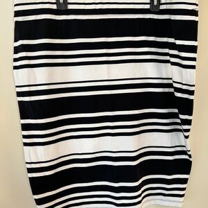 Striped Black and White Women's Skirt